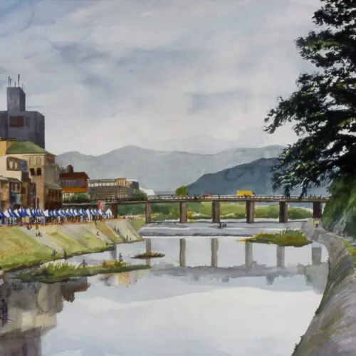 Annual River Cleaning Festival, Kyoto Japan