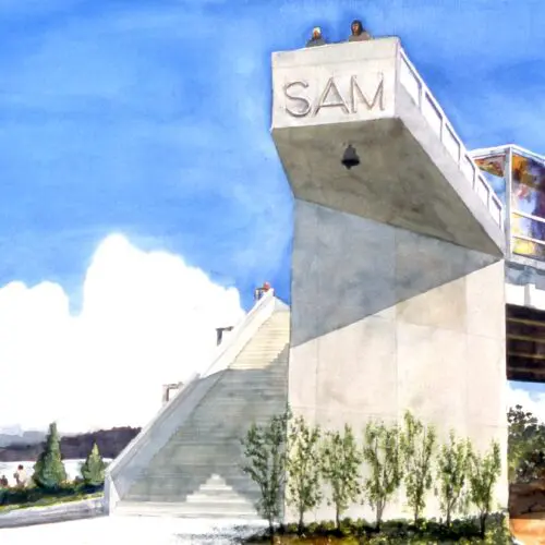 Artsy Railroad Bridge At The Sculpture Park